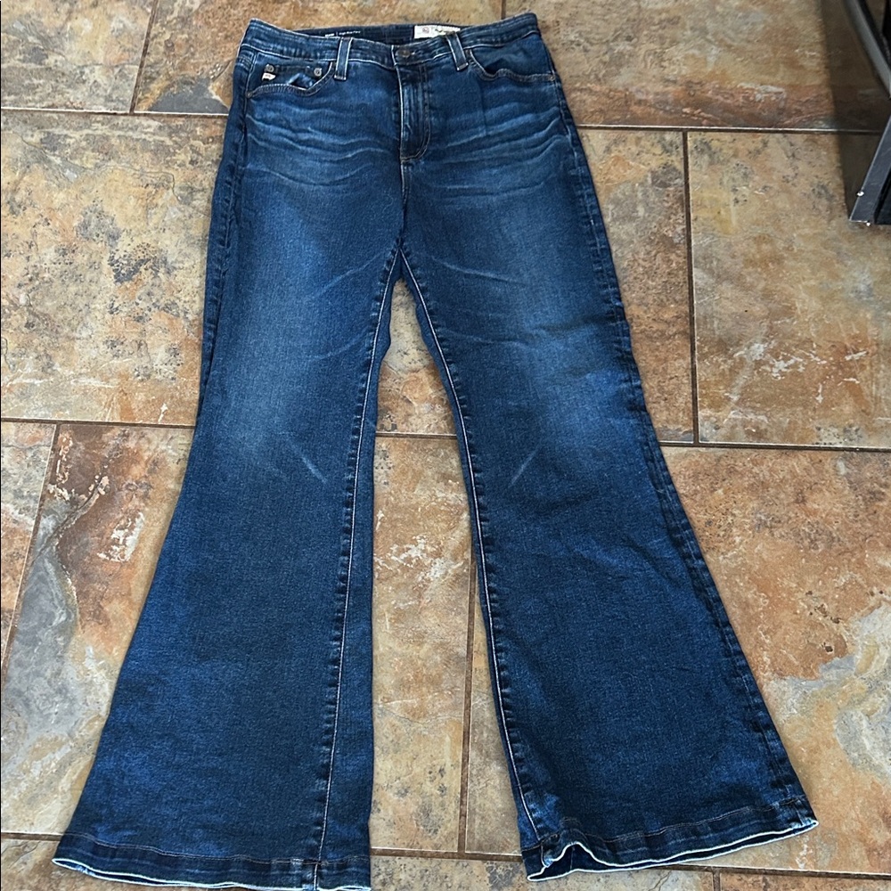 Agolde Dark Indigo Flared Jeans